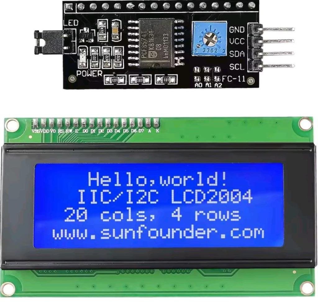 20 x 4 LCD + gemonteerde I2C adapter voor arduino of RPI, Ophalen of Verzenden, Nieuw