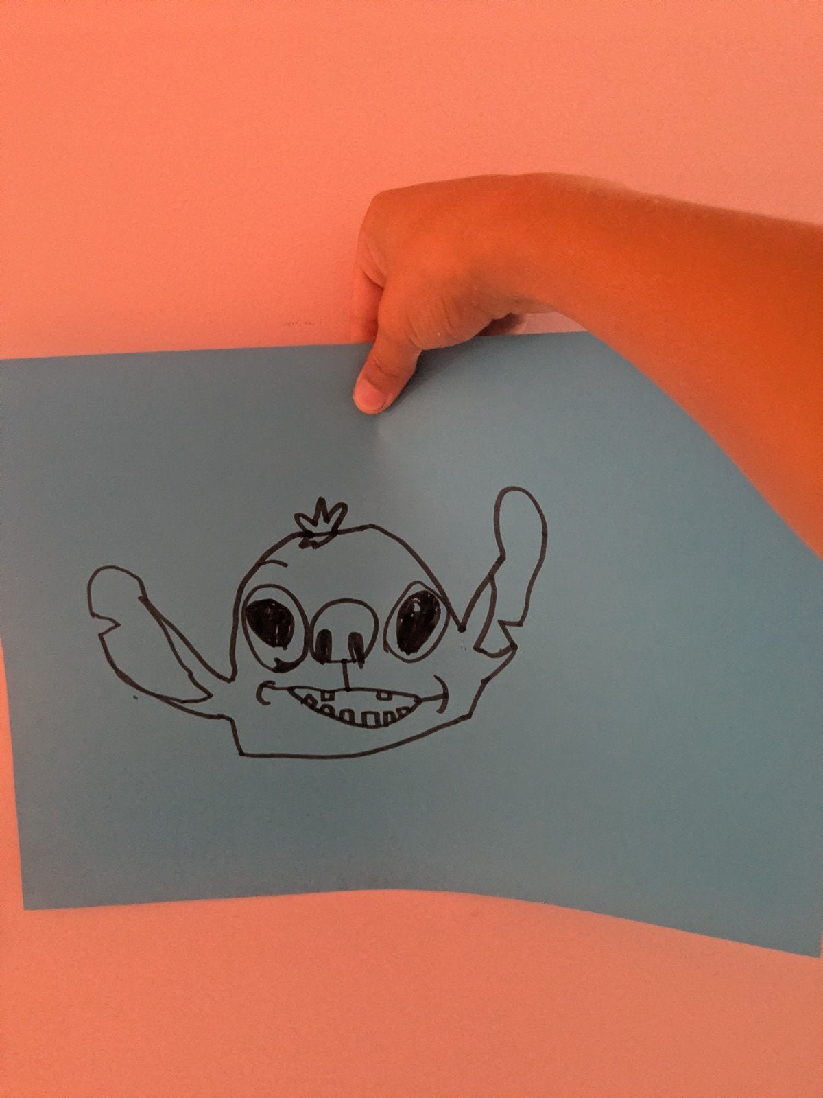 stitch tekening, Antiek en Kunst, Kunst | Tekeningen en Foto's, Ophalen of Verzenden, Tekening
