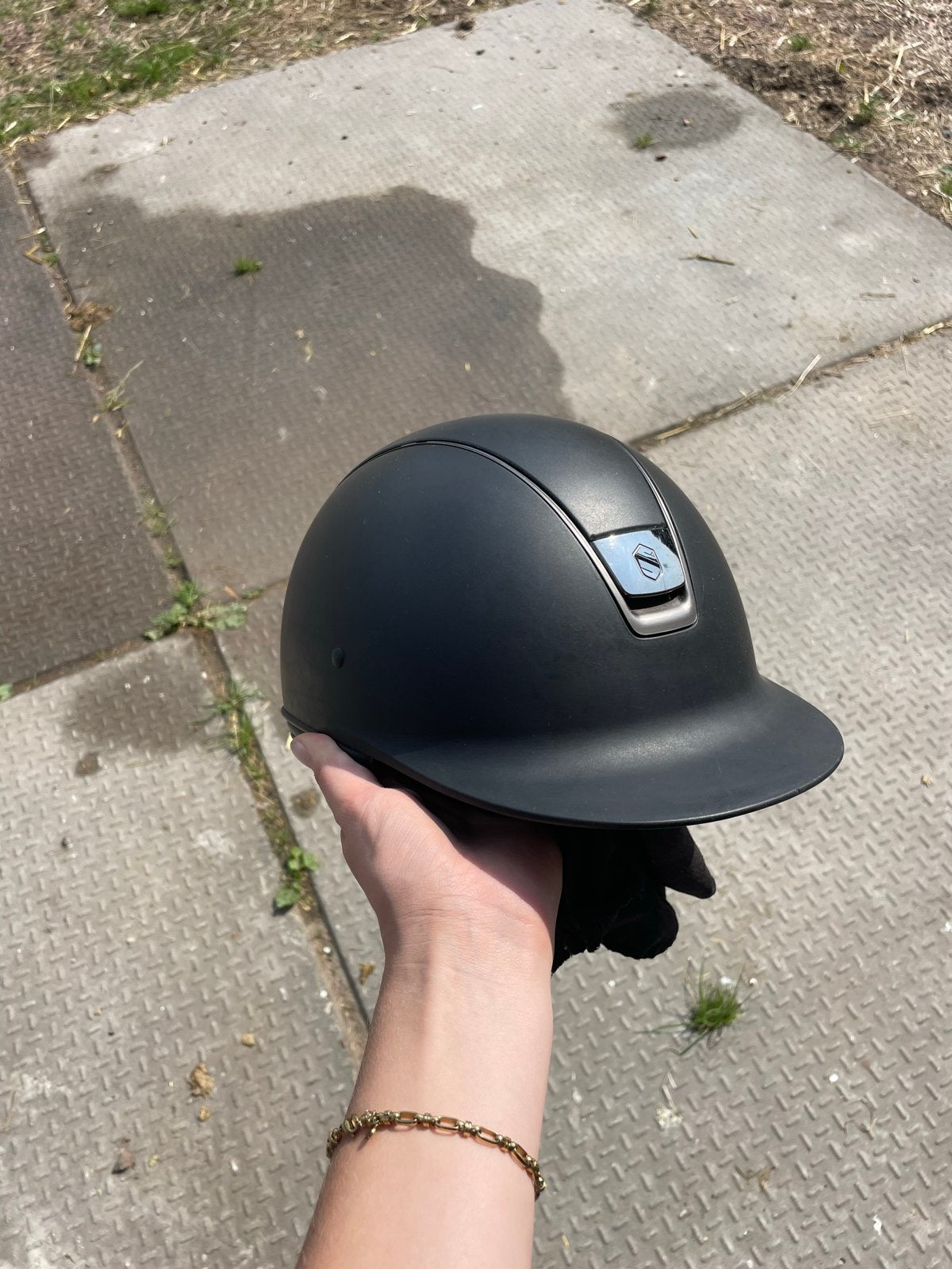 Zwarte samshield cap M schaal, Ophalen of Verzenden, Gebruikt, Dressuur