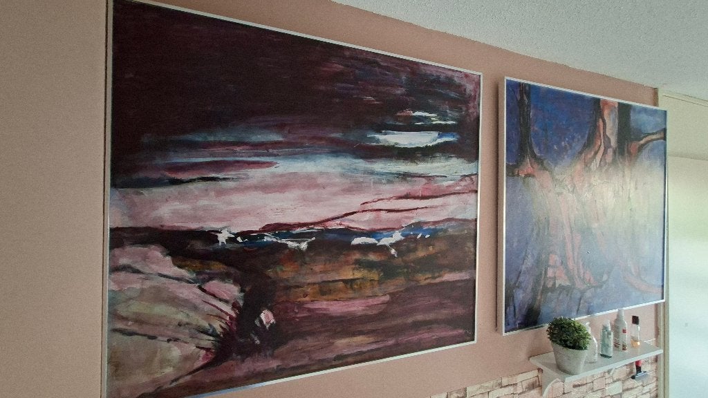 5x Grote Schilderijen Kees van de Wal, Antiek en Kunst, Ophalen