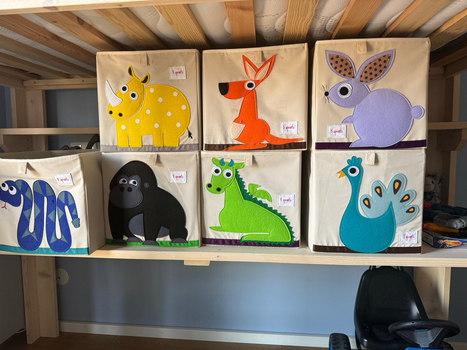 3 Sprouts Opbergboxen met Dierenmotieven - Set van 7, Ophalen, Zo goed als nieuw