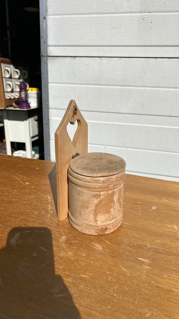 Antieke houten zweedse voorraadpot, Ophalen of Verzenden