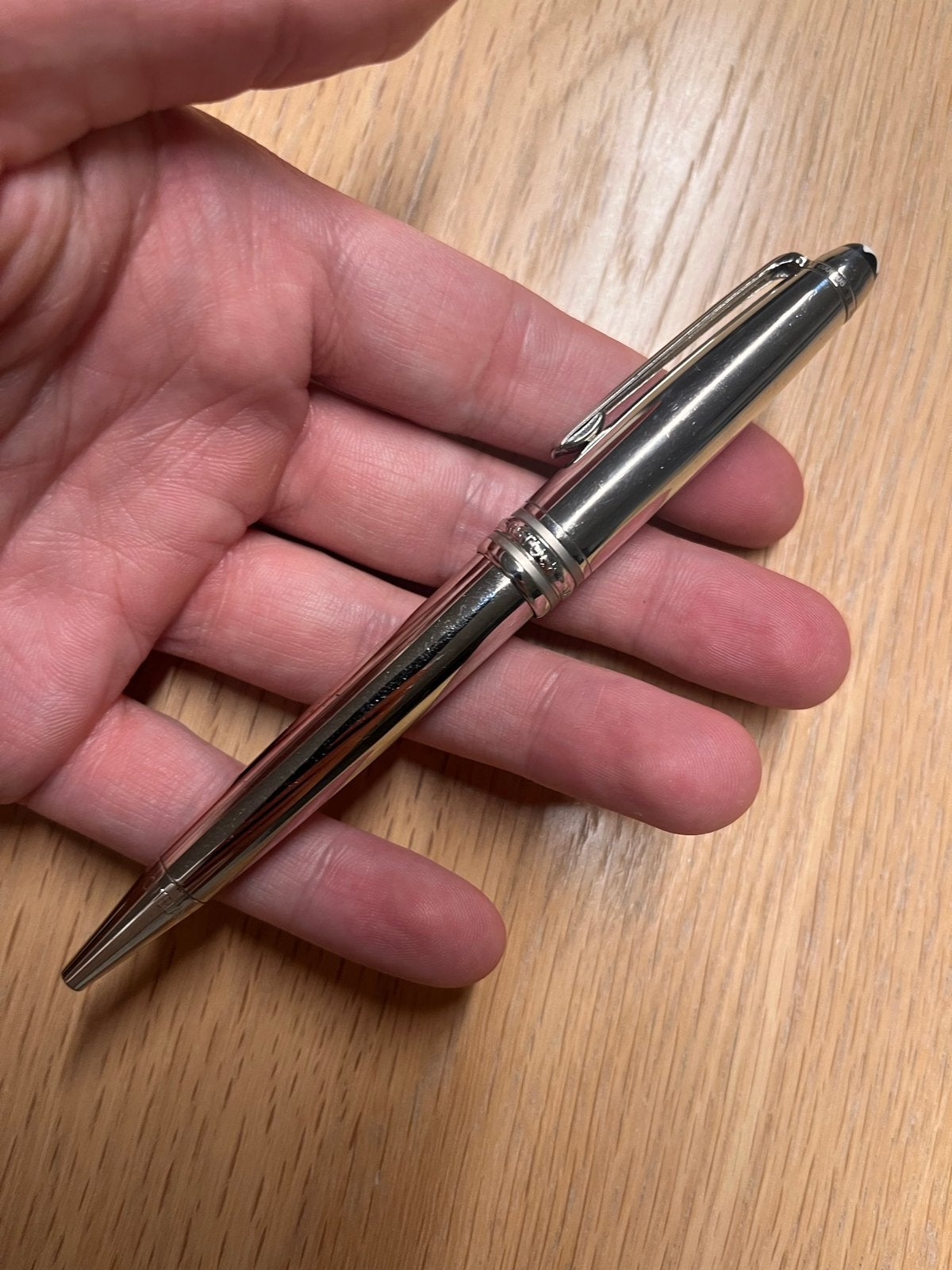 Mont Blanc Meisterstück Balpen - Zilverkleurig, Verzamelen, Pennenverzamelingen, Ophalen of Verzenden, Zo goed als nieuw, Balpen