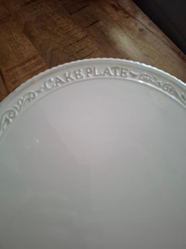 Mooie grote cake/ gebak/ taart schaal 35cm diameter., Ophalen of Verzenden, Zo goed als nieuw