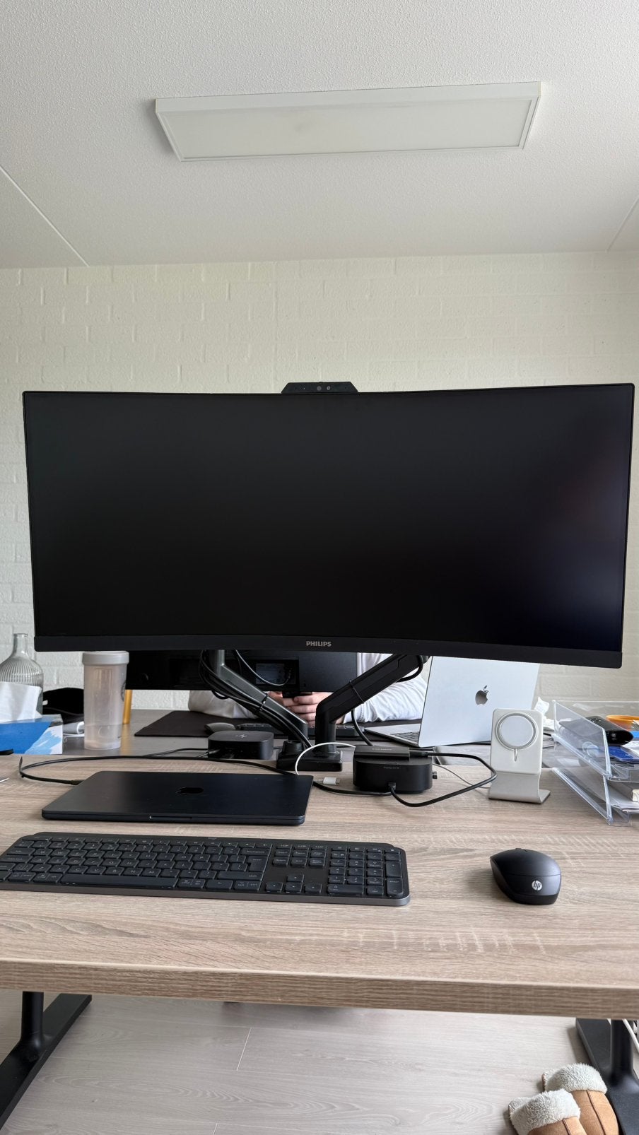 Philips 34 inch curved monitor met webcam, Computers en Software, Monitoren, Ophalen, 3 tot 5 ms, VA, Zo goed als nieuw