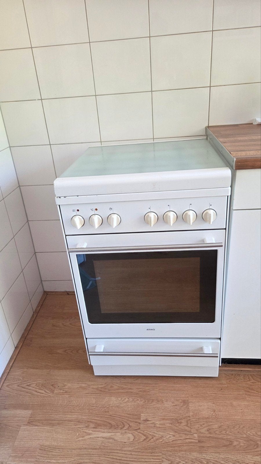 ATAG Vrijstaand Gasfornuis met Oven - Wit, Witgoed en Apparatuur, Fornuizen, Ophalen, Gebruikt, 4 kookzones, Gas