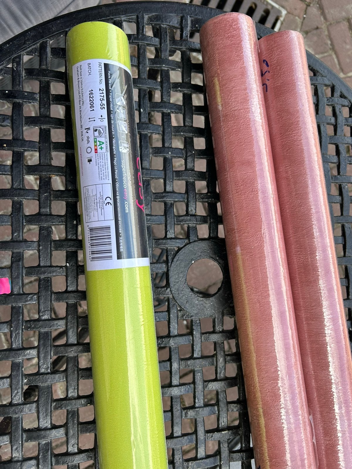Behang 2 roze en 1xgroen nieuw, Ophalen of Verzenden, Roze