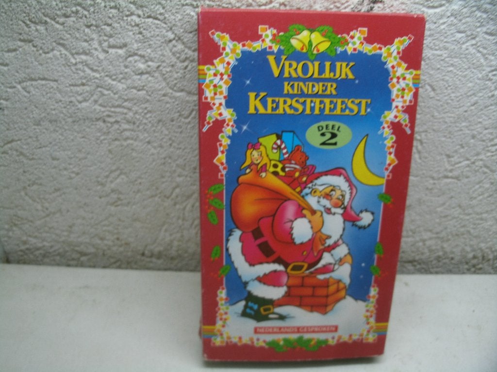 vhs 216a vrolijk kinder kerstfeest deel 2, Alle leeftijden, Ophalen of Verzenden, Gebruikt