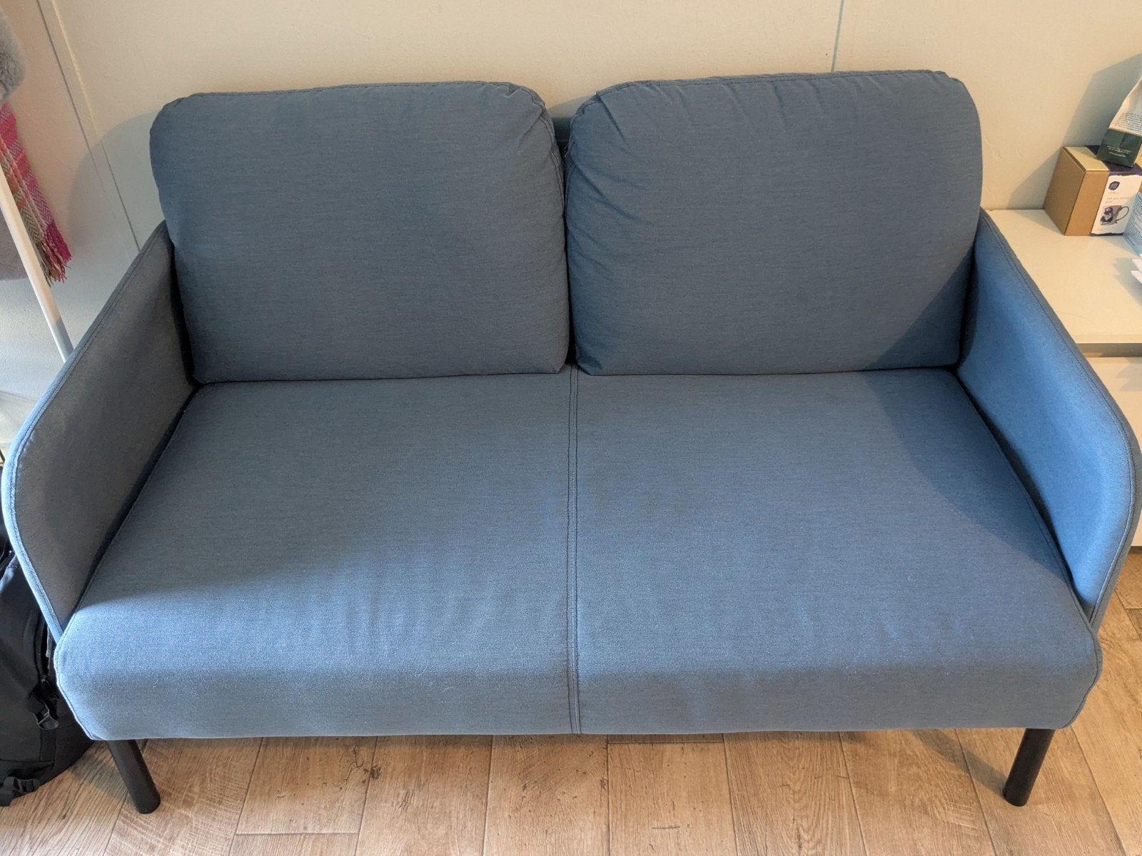 IKEA Glostad Tweezitsbank, Knisa Middelblauw, Ophalen, Gebruikt, Minder dan 75 cm, Tweepersoons