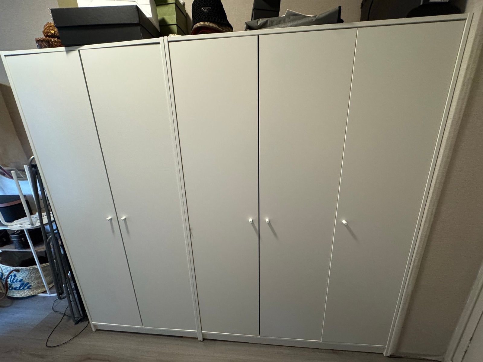 KLEPPSTAD Kledingkast wit (3 deuren en 2 deuren), Ophalen, Overige materialen, Gebruikt, 100 tot 150 cm
