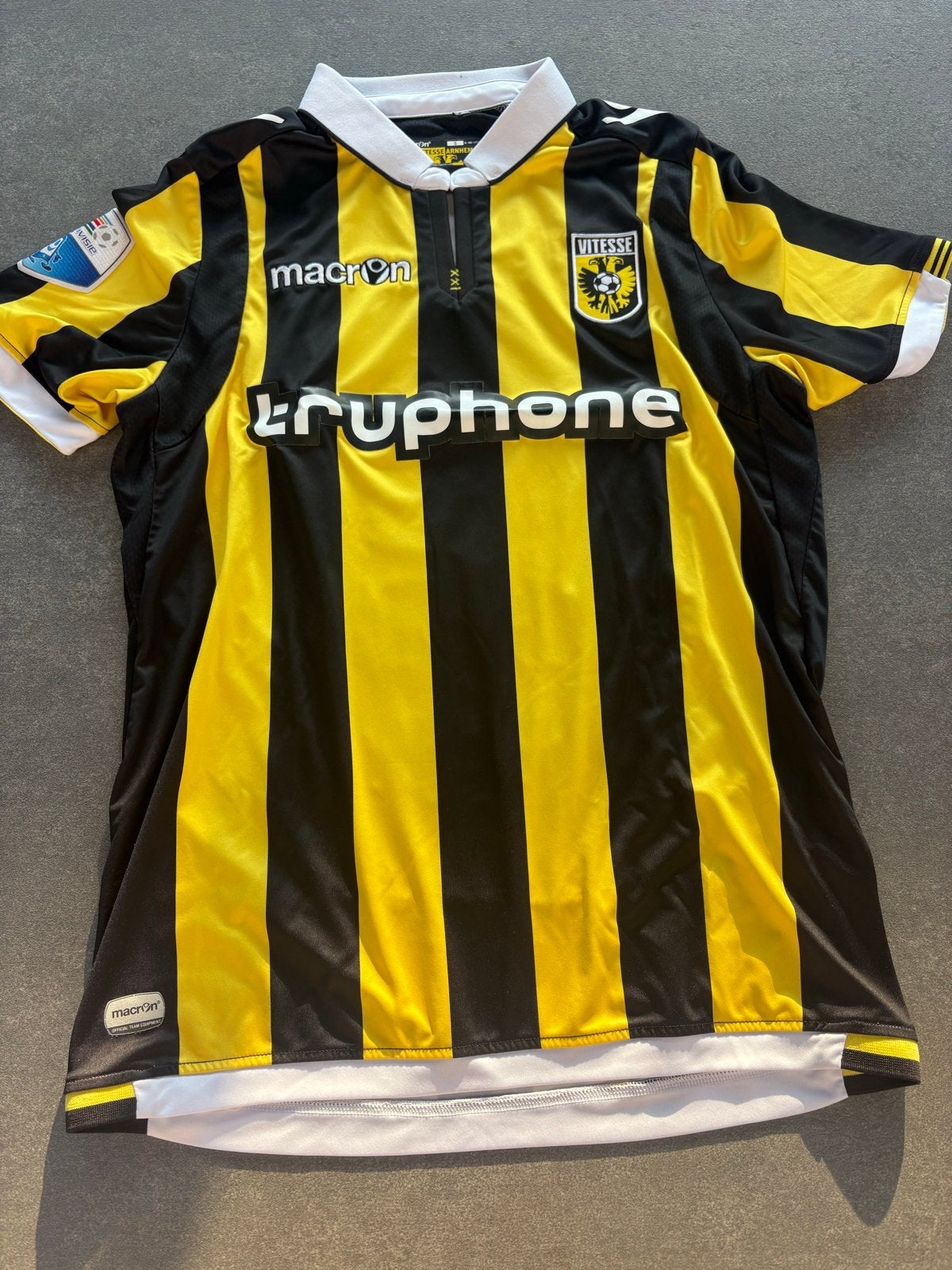 Matchworn Vitesse Thuisshirt 2013-2014 - Achenteh #35, Zwart, Ophalen of Verzenden, Voetbal, Gedragen