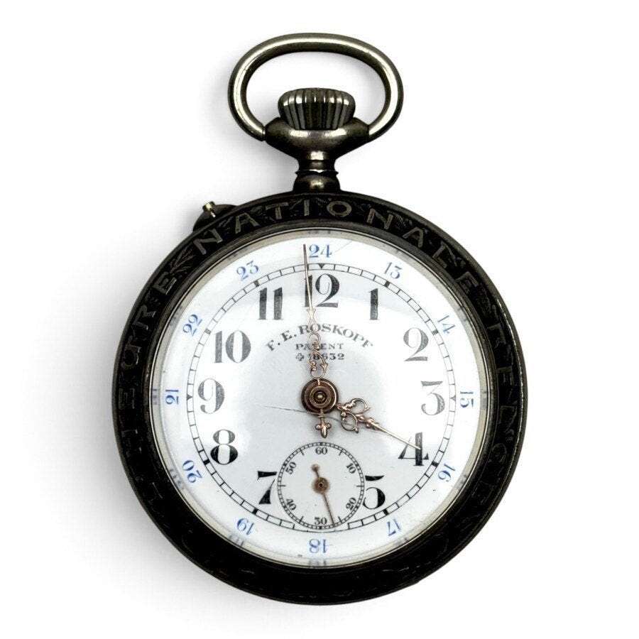Fritz Edouard Roskopf L'Heure Nationale Belge zakhorloge1912, Ophalen of Verzenden
