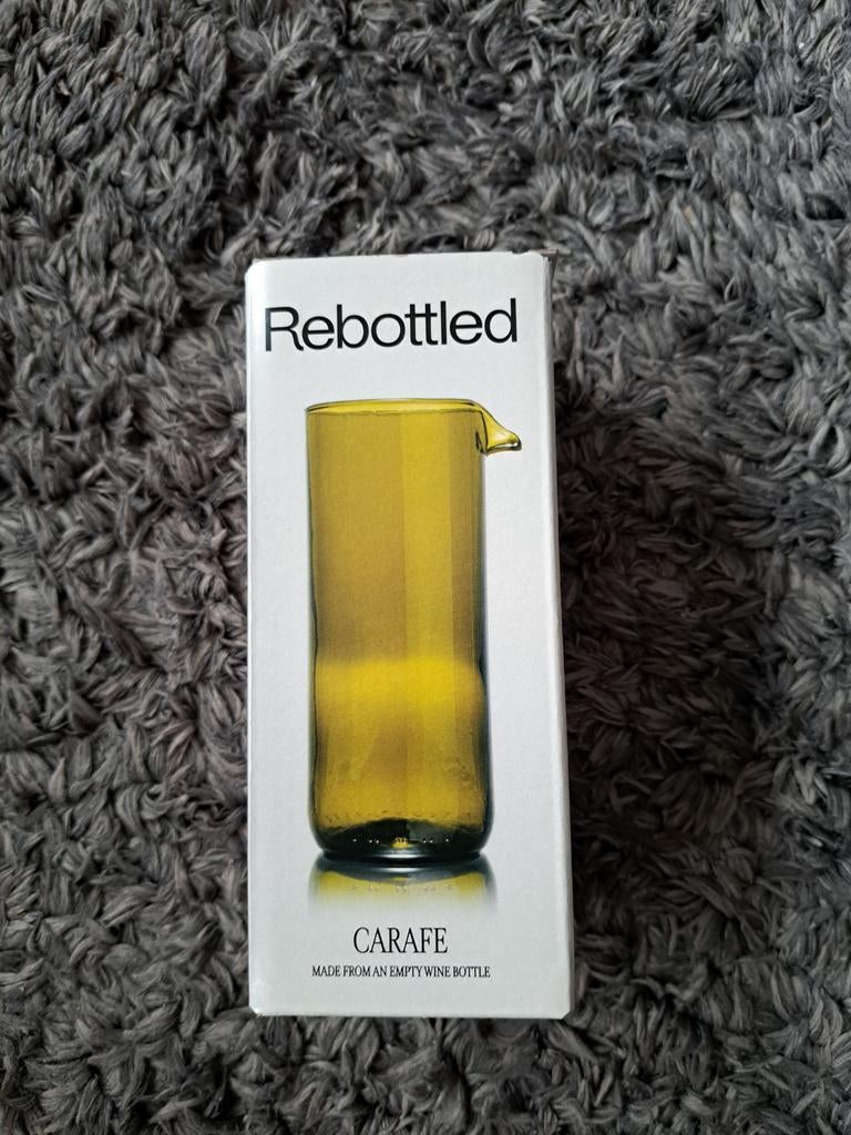 Rebottled Karaf Olijfgroen - Nieuw in Doos, Nieuw, Ophalen of Verzenden, Overige merken, Groen