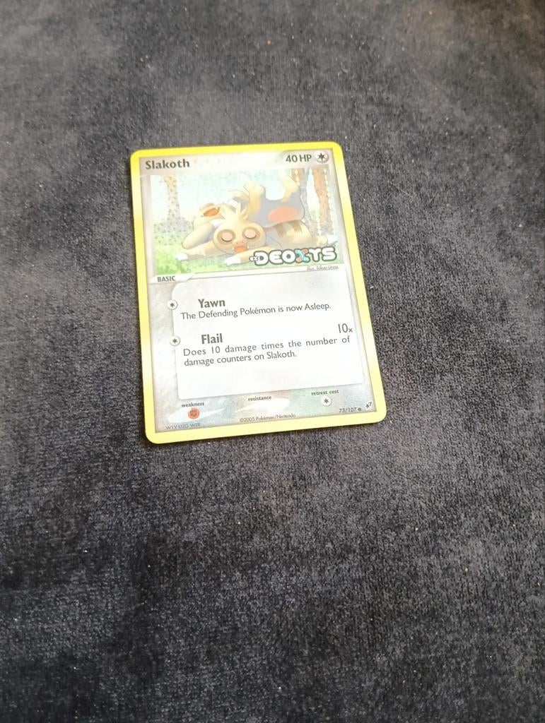Pokémon Kaart Slakoth 73/107 Deoxys Set, Ophalen of Verzenden, Gebruikt, Losse kaart