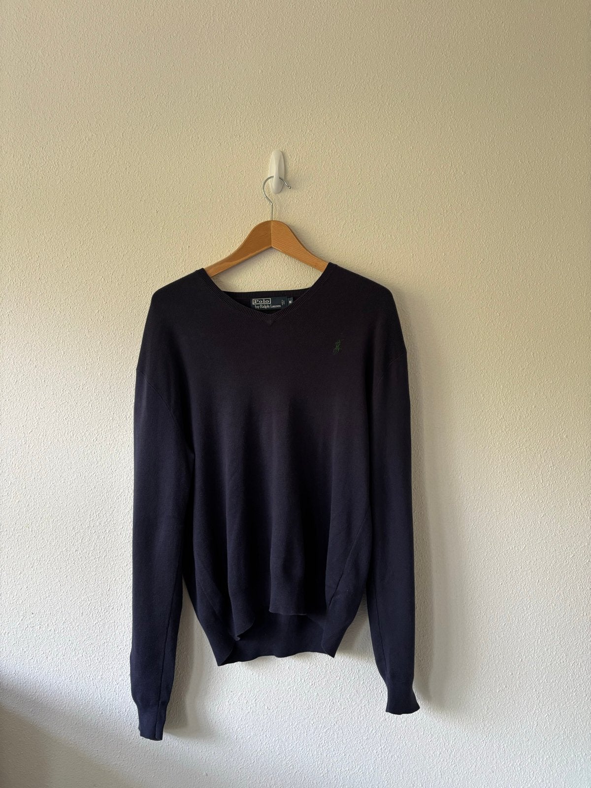 Polo Ralph Lauren V-hals trui - Maat M, Verzenden, Zo goed als nieuw, Maat 48/50 (M), Blauw