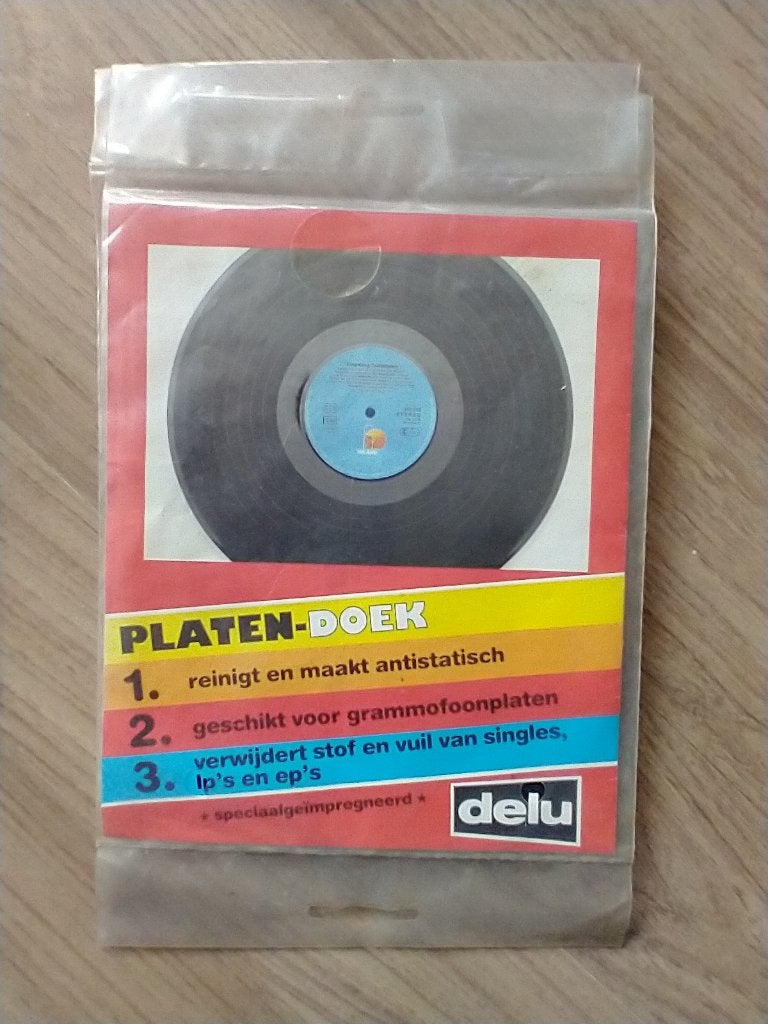 Vintage Delu Platen-Doek, antistatisch doekje voor vinyl, Ophalen of Verzenden, Nieuw, Platenspeler-onderdeel, Overige merken