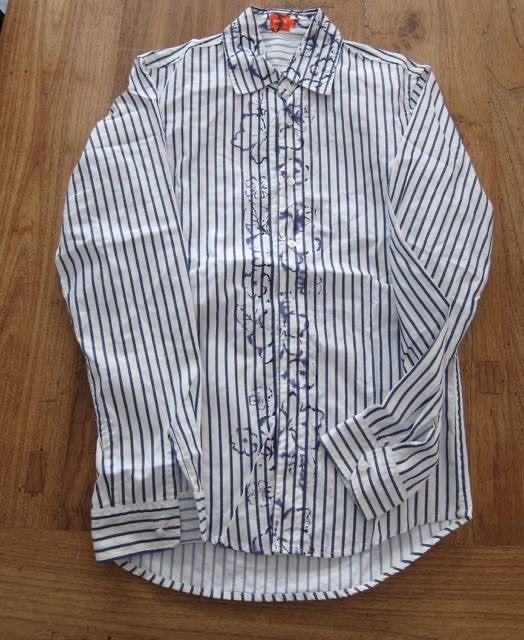 Hugo boss blouse overhemd wit met blauwe bloemen s heren, Blauw, Halswijdte 38 (S) of kleiner, Zo goed als nieuw, Schipluidenlaan 20 5035KJ Tilburg