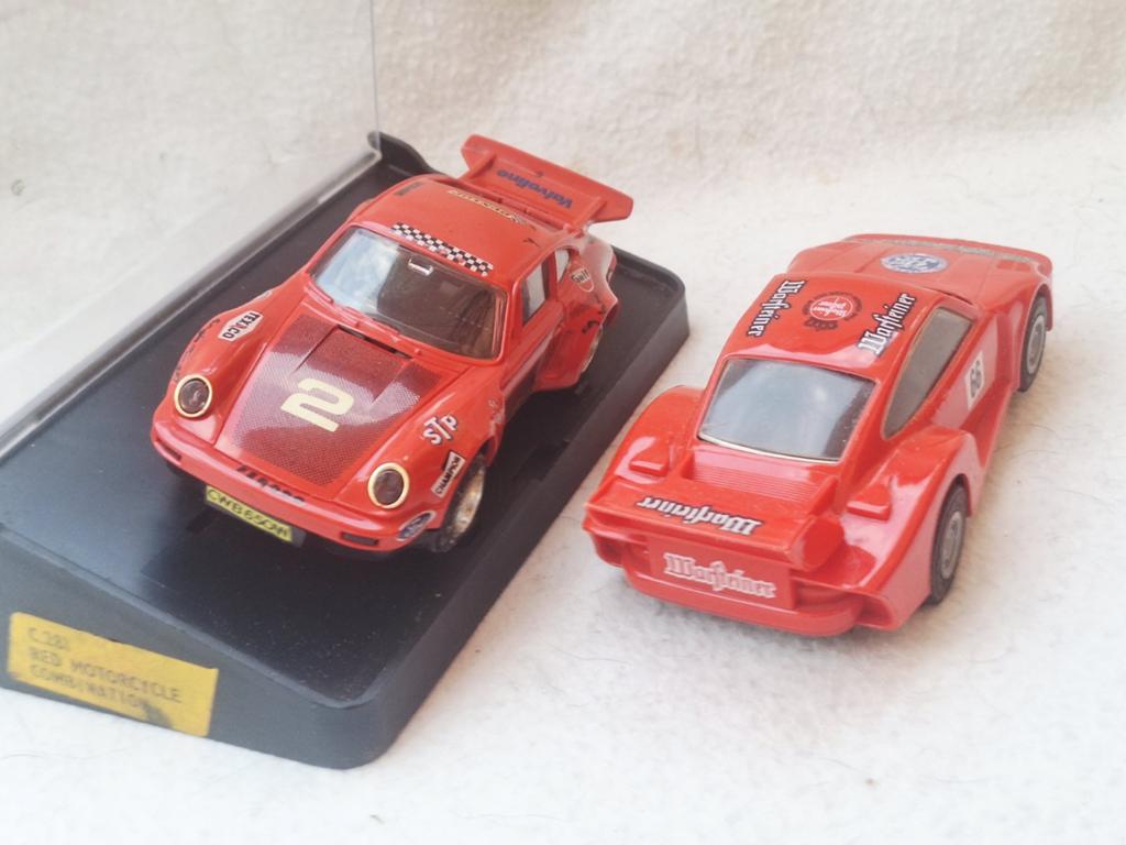 2x Porsche 911 en 935 racewagen Scalextric en Fleischmann, Ophalen of Verzenden, Gebruikt, Elektrisch, Overige merken