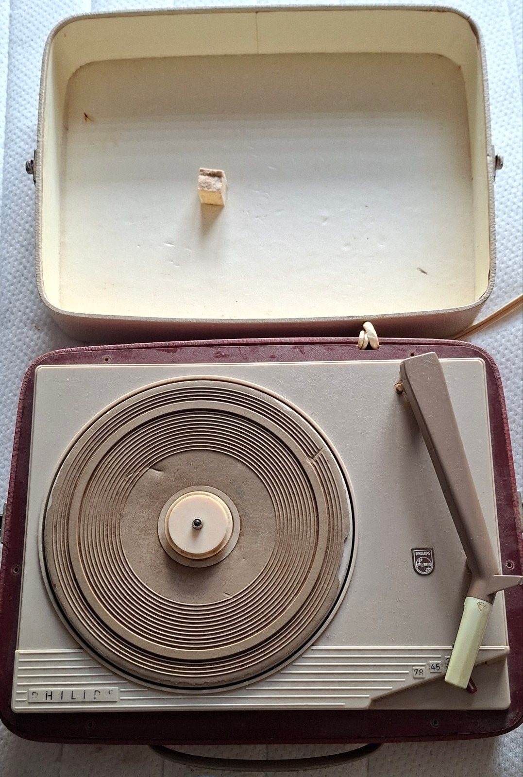 Vintage Philips Platenspeler - Werking Onbekend, Audio, Tv en Foto, Ophalen of Verzenden