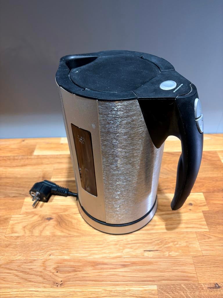 HEMA Waterkoker - RVS, 1.7L inhoud, Witgoed en Apparatuur, Waterkokers, Gebruikt, 1 tot 2 liter, Draadloos, Ophalen