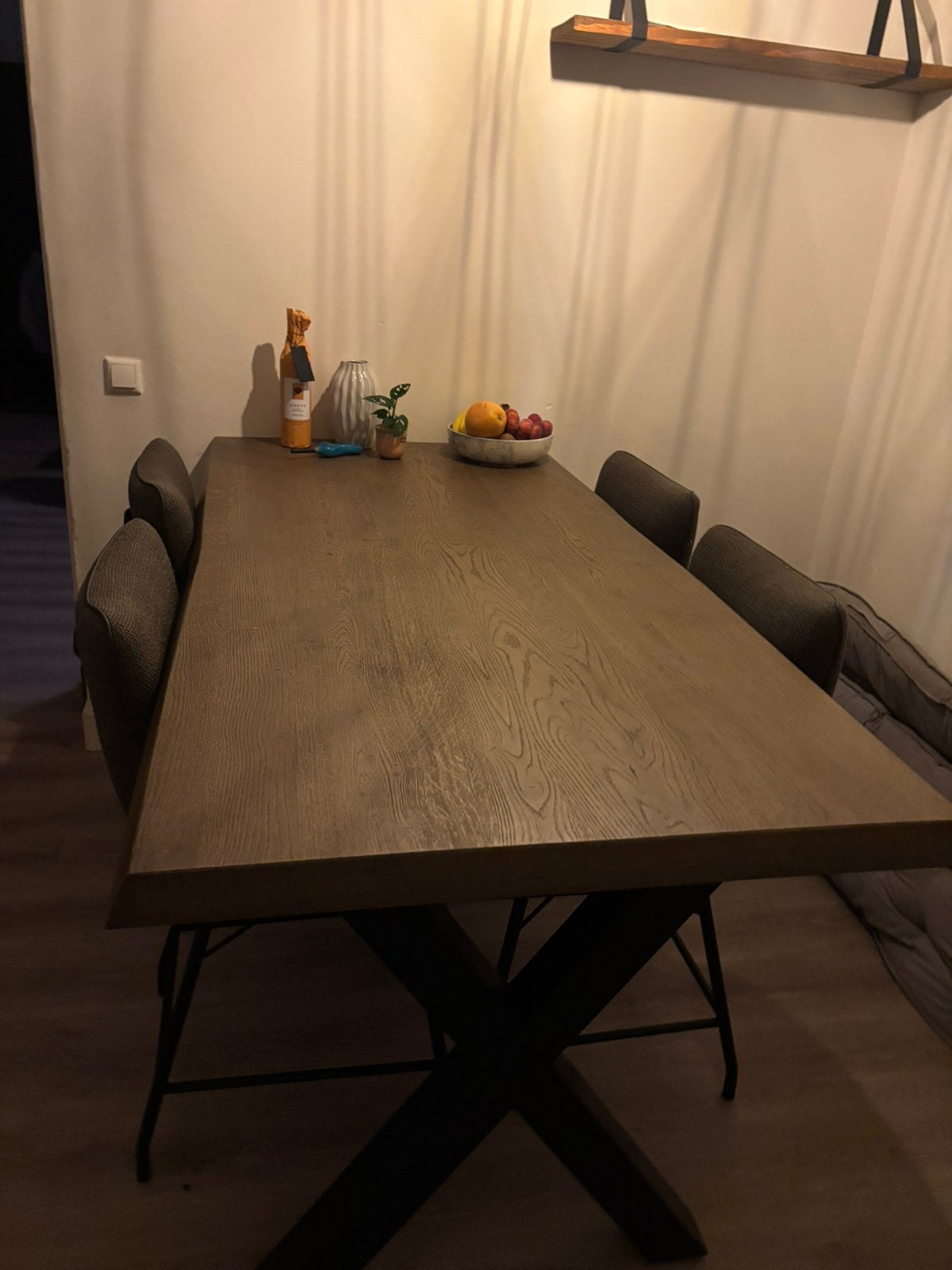 Eettafel met bijpassende stoelen, Ophalen of Verzenden, Zo goed als nieuw, Rechthoekig, 50 tot 100 cm