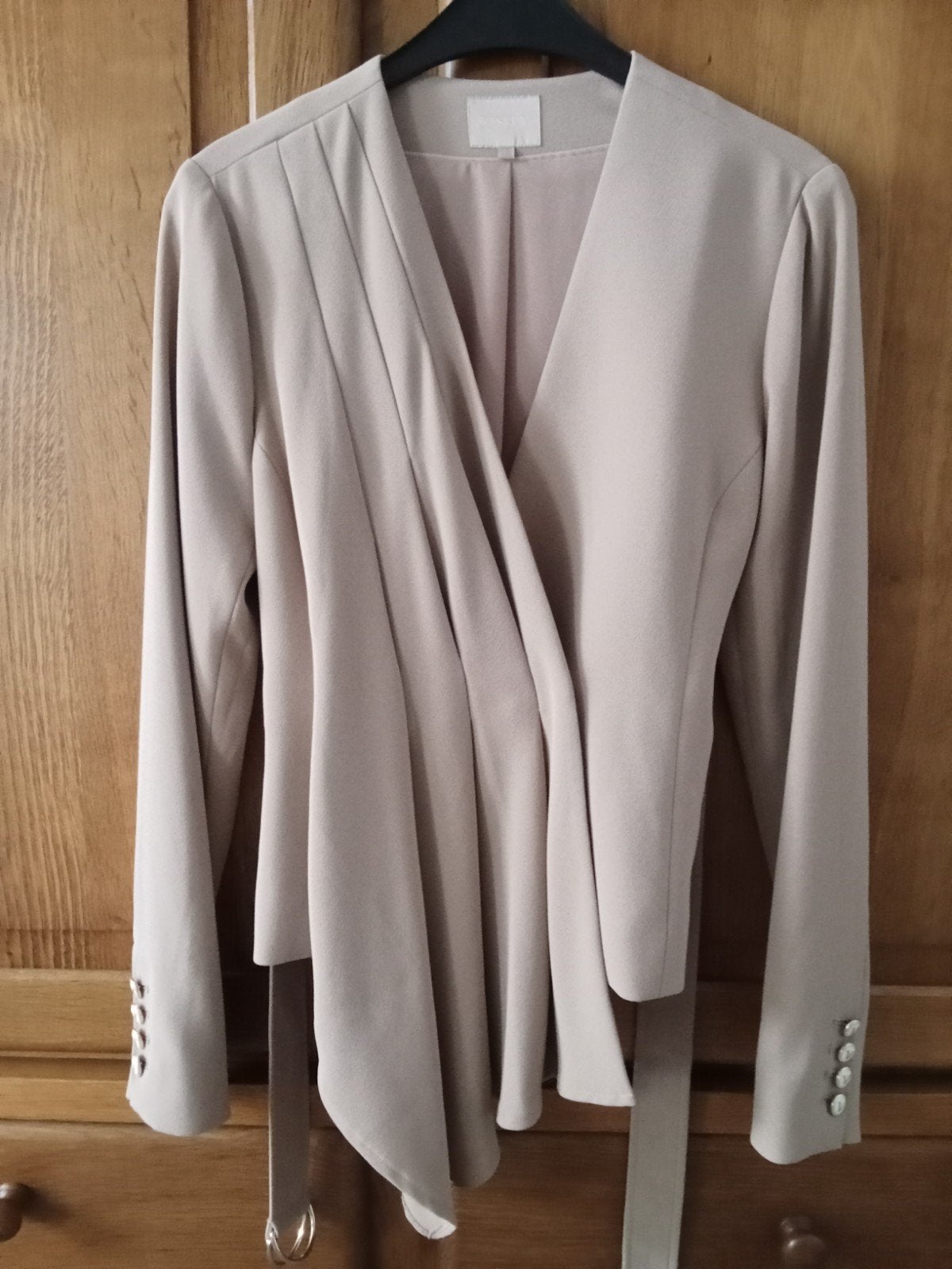 JOSH V Brycee wikkelblouse maat S, JOSH V, Beige, Ophalen of Verzenden, Zo goed als nieuw