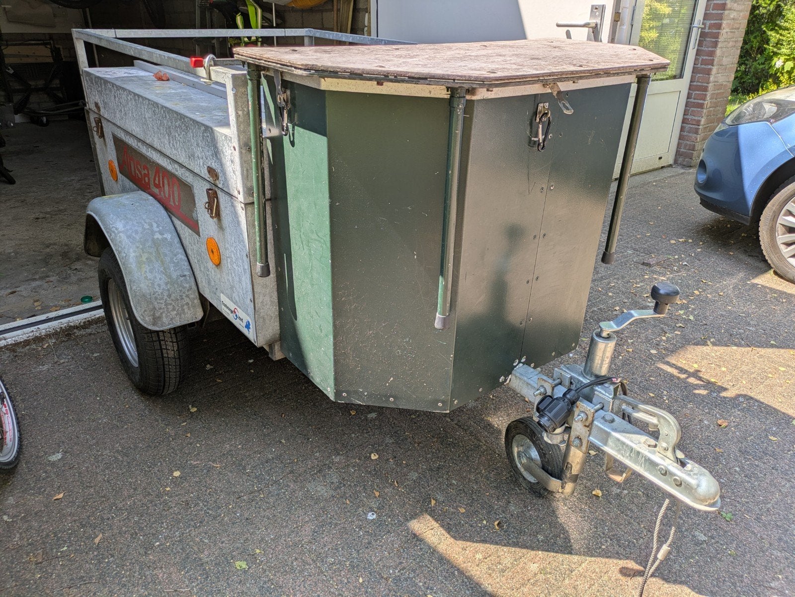 Ansa 400 bagagewagen met disselbak en reservewiel, Ophalen, Gebruikt