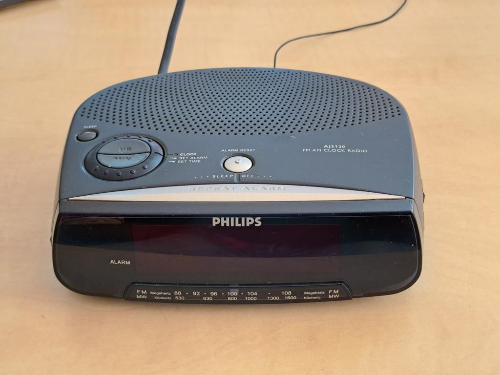 Philips FM/AM Wekkerradio, Witgoed en Apparatuur, Wekkers, Ophalen, Gebruikt, Analoog