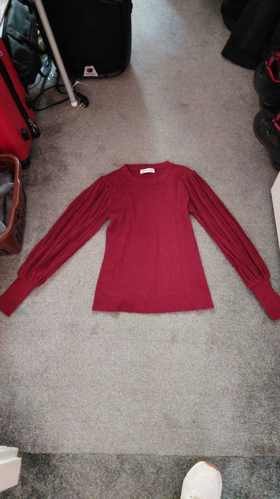 mooie nieuwe trui bordeau rood,wijnrood maat m, Ophalen, Nieuw, Rood
