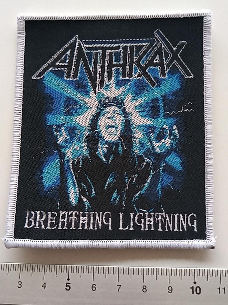 Anthrax   ltd edtion breathing lightning patch a31 metal, Verzenden, Nieuw, Kleding