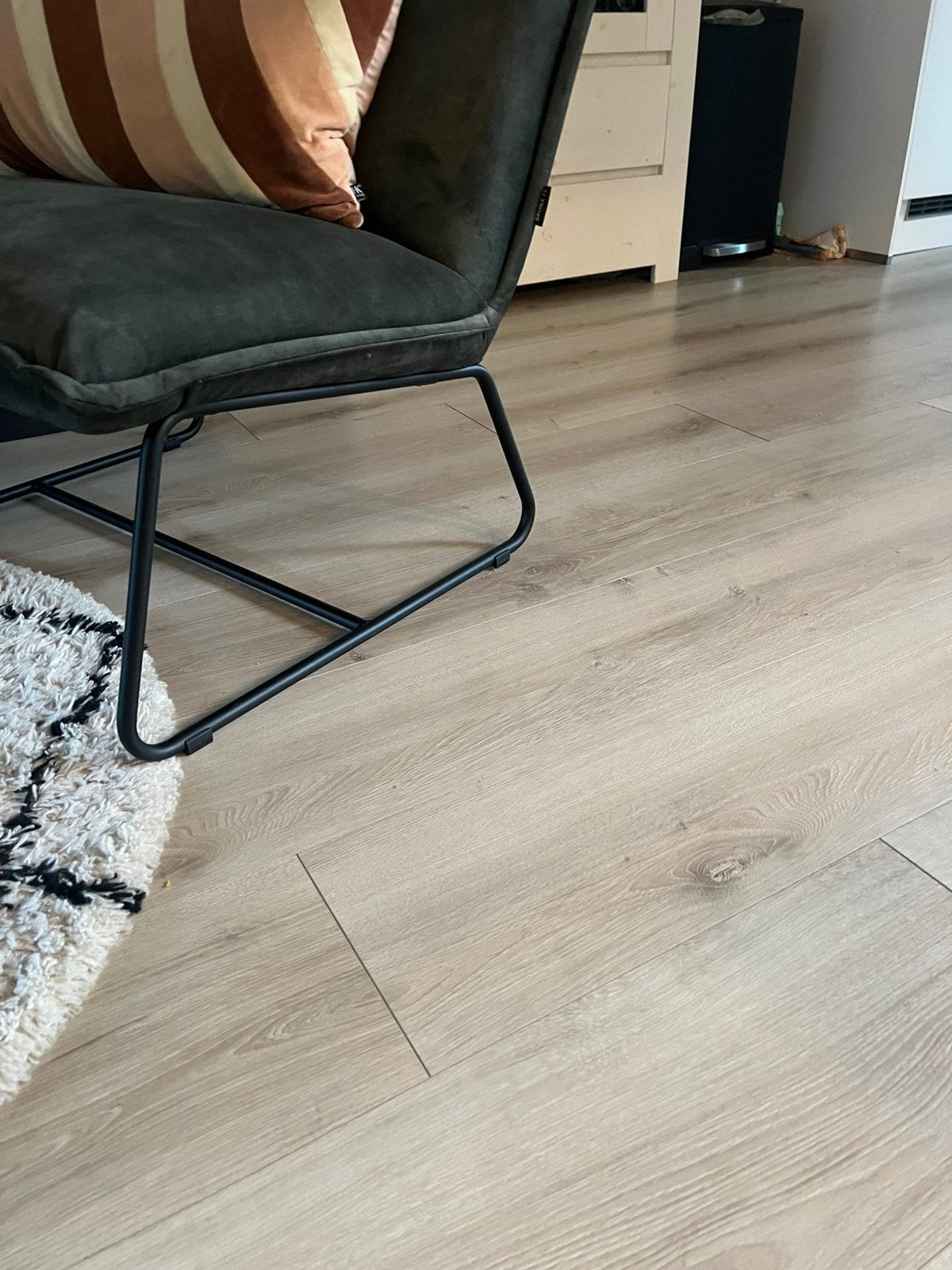 Gebruikte licht eiken kliklaminaat xxl plank 50m2, Ophalen, Gebruikt, 10 m² of meer, 10 tot 30 cm
