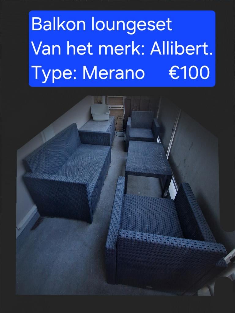 Balkon loungeset, Tuin en Terras, Tuinsets en Loungesets, Ophalen of Verzenden