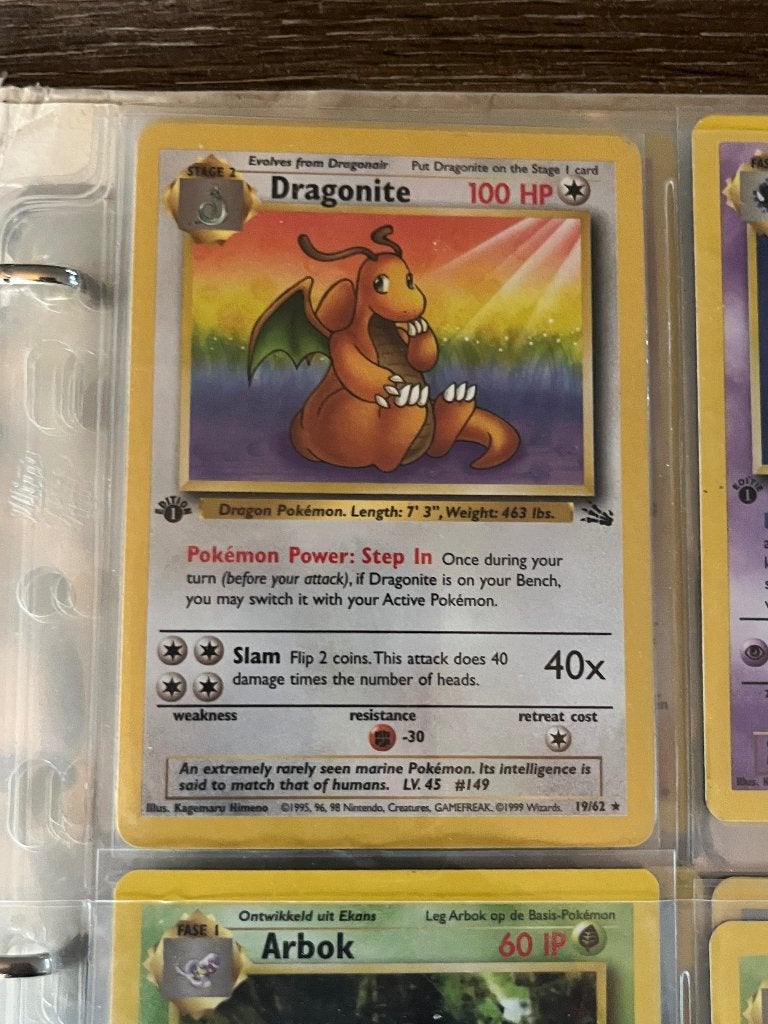 Pokémon kaarten Jungle & Fossil 1999-2000 1st Edition, Ophalen of Verzenden, Gebruikt, Meerdere kaarten, Foil