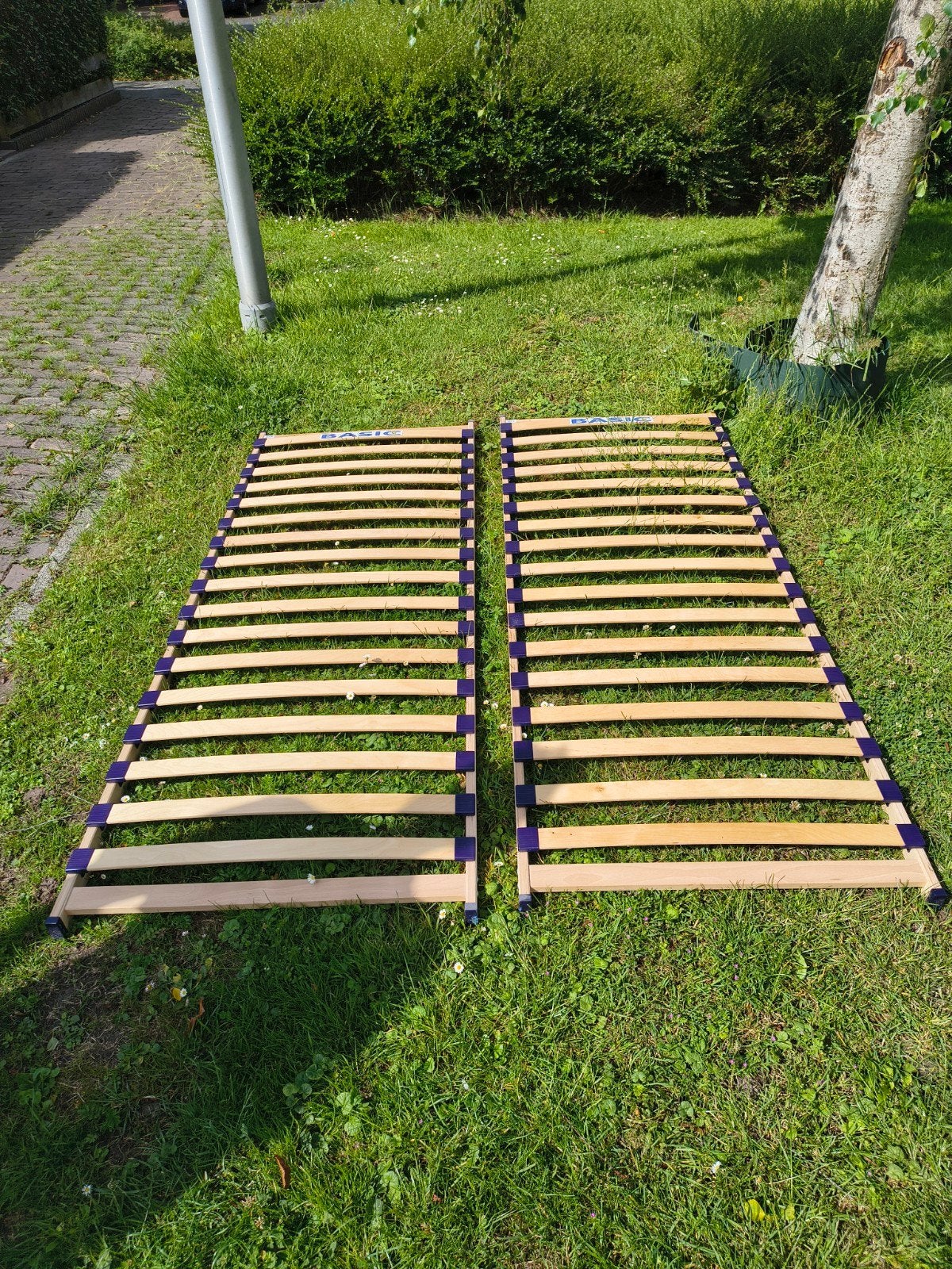 Twee lattenbodems 80x210 cm GRATIS, Huis en Inrichting, Slaapkamer | Matrassen en Bedbodems, Ophalen, Gebruikt, Eenpersoons, 210 cm