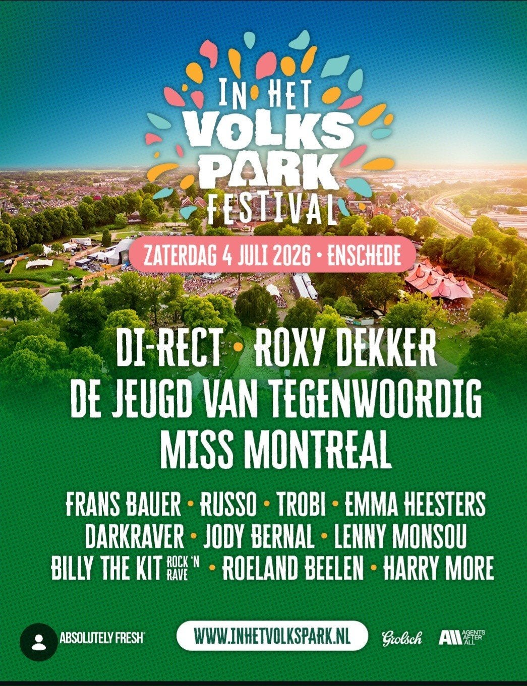 2 kaartjes voor in het Volkspark