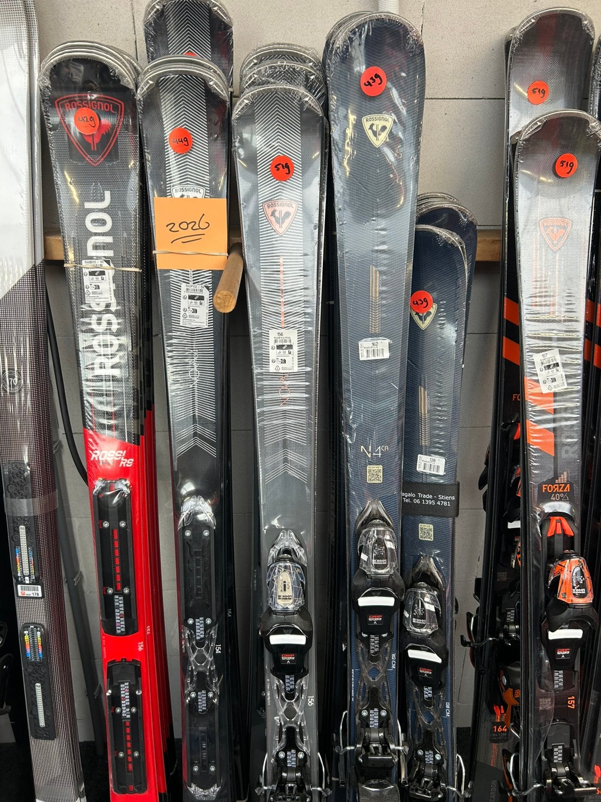Groot assortiment in Rossignol ski, diverse maten, Ophalen, 160 tot 180 cm, Rossignol, Nieuw