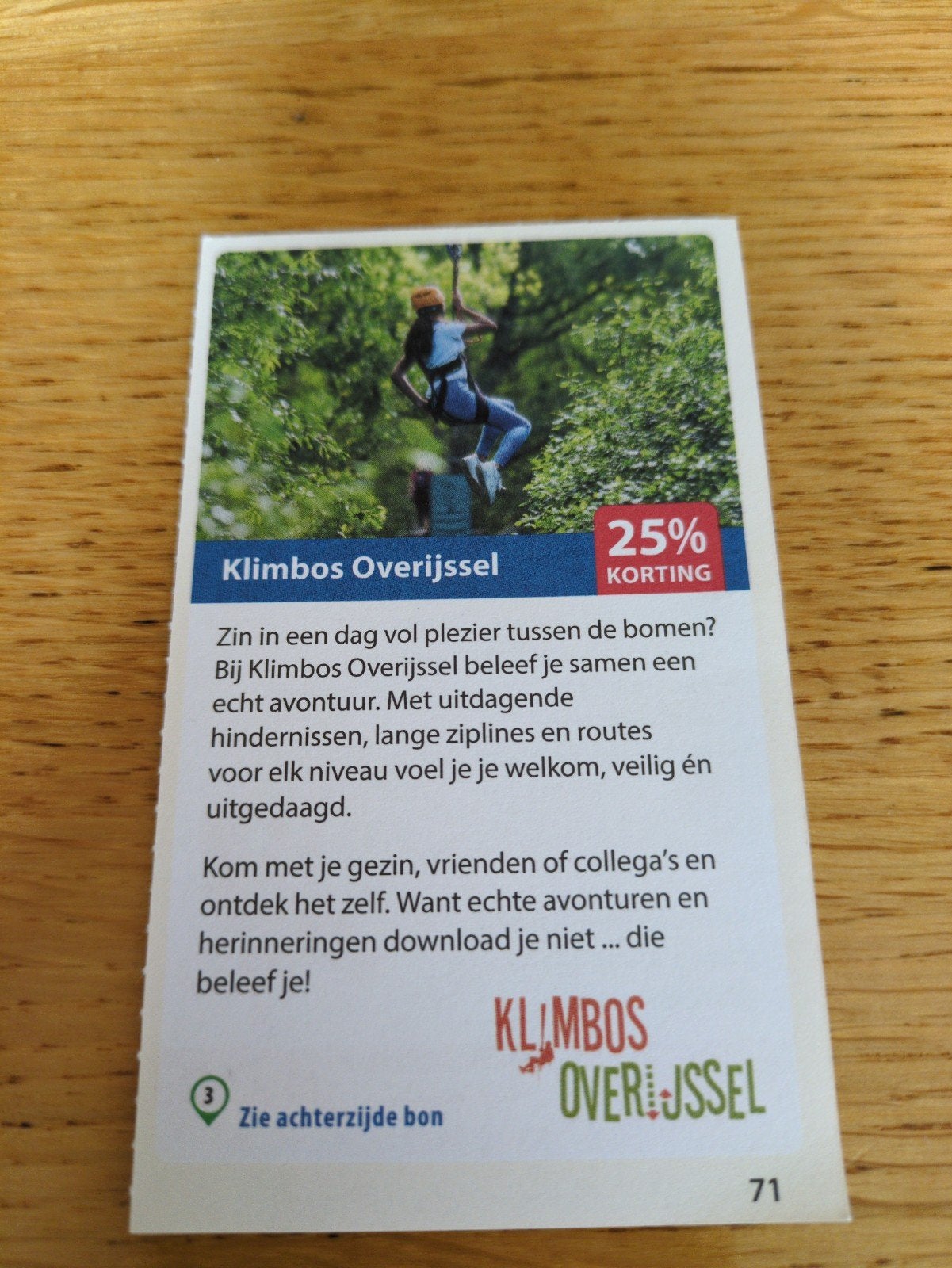 Kortingsbon voor Klimbos Overijsel, Tickets en Kaartjes, Drie personen of meer, Kortingsbon, Overige typen