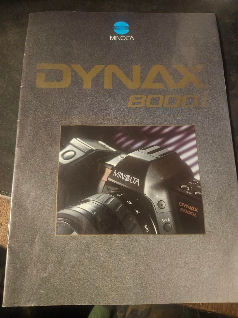 Minolta Dynax 8000i Handleiding - Vintage Camera, Audio, Tv en Foto, Fotocamera's Analoog, Ophalen of Verzenden, Gebruikt, Spiegelreflex