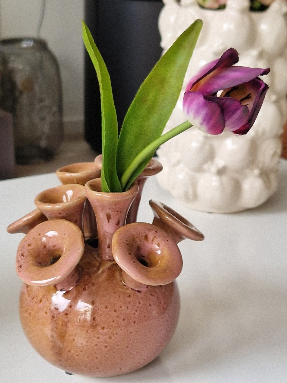 Decoratief tulpenvaasje, erg leuk met een enkel bloemetje, Ophalen