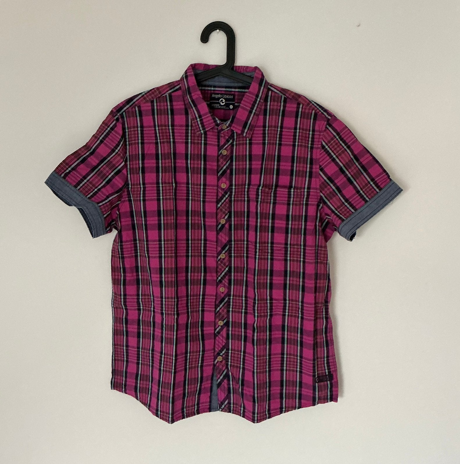 Overhemd maat XL, korte mouwen, Kleding | Heren, Overhemden, Angelo Litrico, Zo goed als nieuw, Halswijdte 43/44 (XL), Meerkleurig