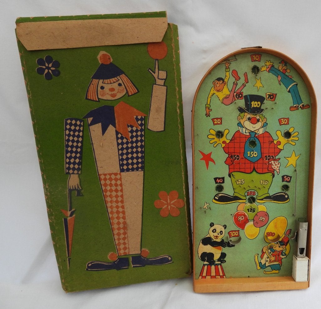 Antiek '60 Sovjet USSR Vintage Bordspel Pinball Circus Clown, Antiek en Kunst, Ophalen of Verzenden