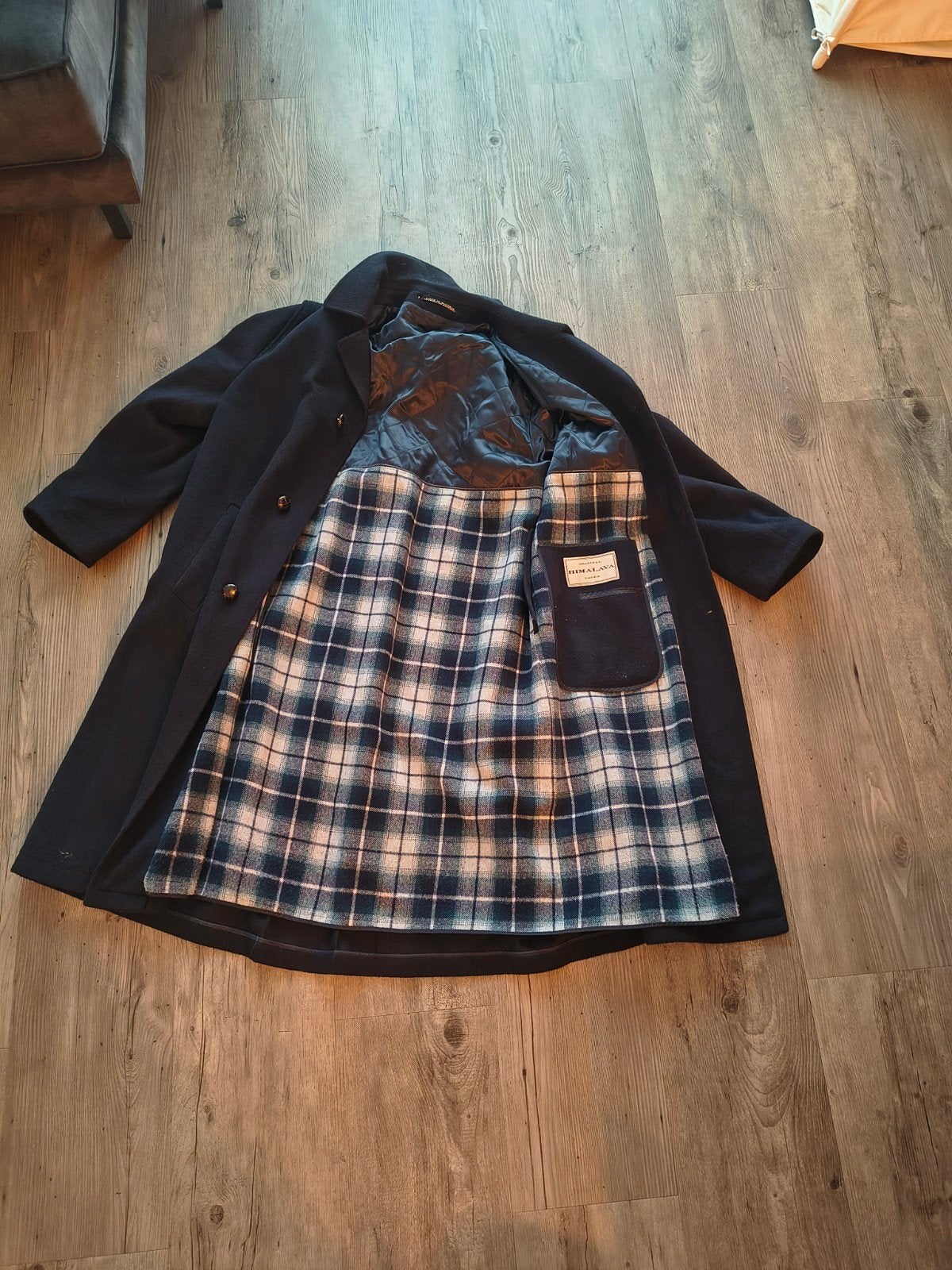 Lange willen blauwe jagersjas voor man van 180 tot 200, Ophalen, Himalaya, Blauw, Nieuw