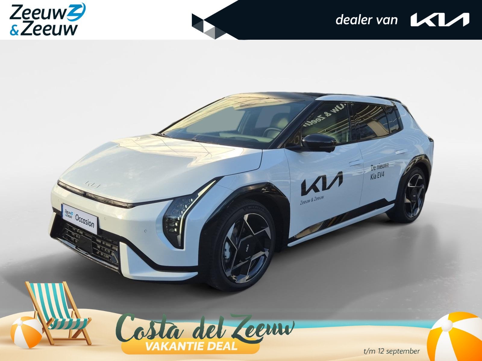 Kia EV4 GT-PlusLine 81.4 kWh | Climate Control | 360 Graden, Auto's, 510 min, 33 min, Wit, Origineel Nederlands