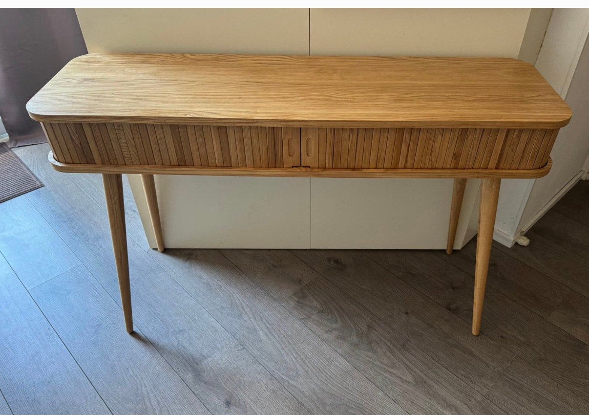 Zuiver Barbier sidetable tafel eiken, zo goed als nieuw!, Huis en Inrichting, Ophalen, 100 tot 150 cm, Zo goed als nieuw, 25 tot 50 cm