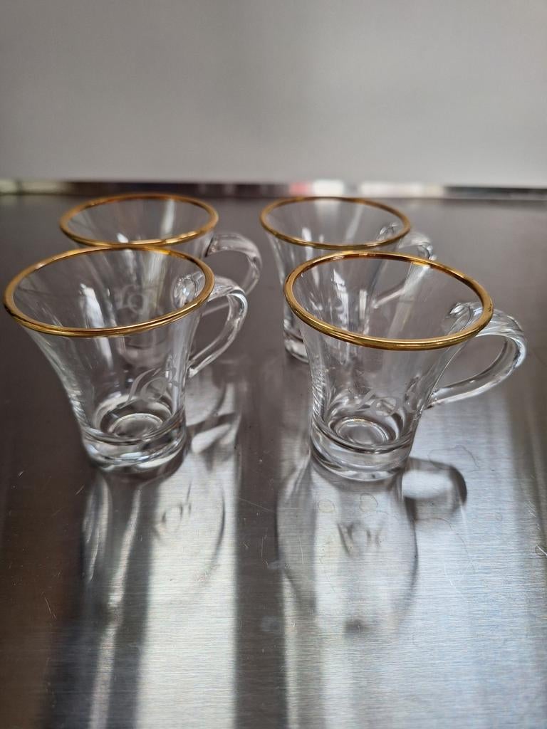 L'or espresso glazen 4 stuks, Ophalen of Verzenden, Zo goed als nieuw, Overige typen