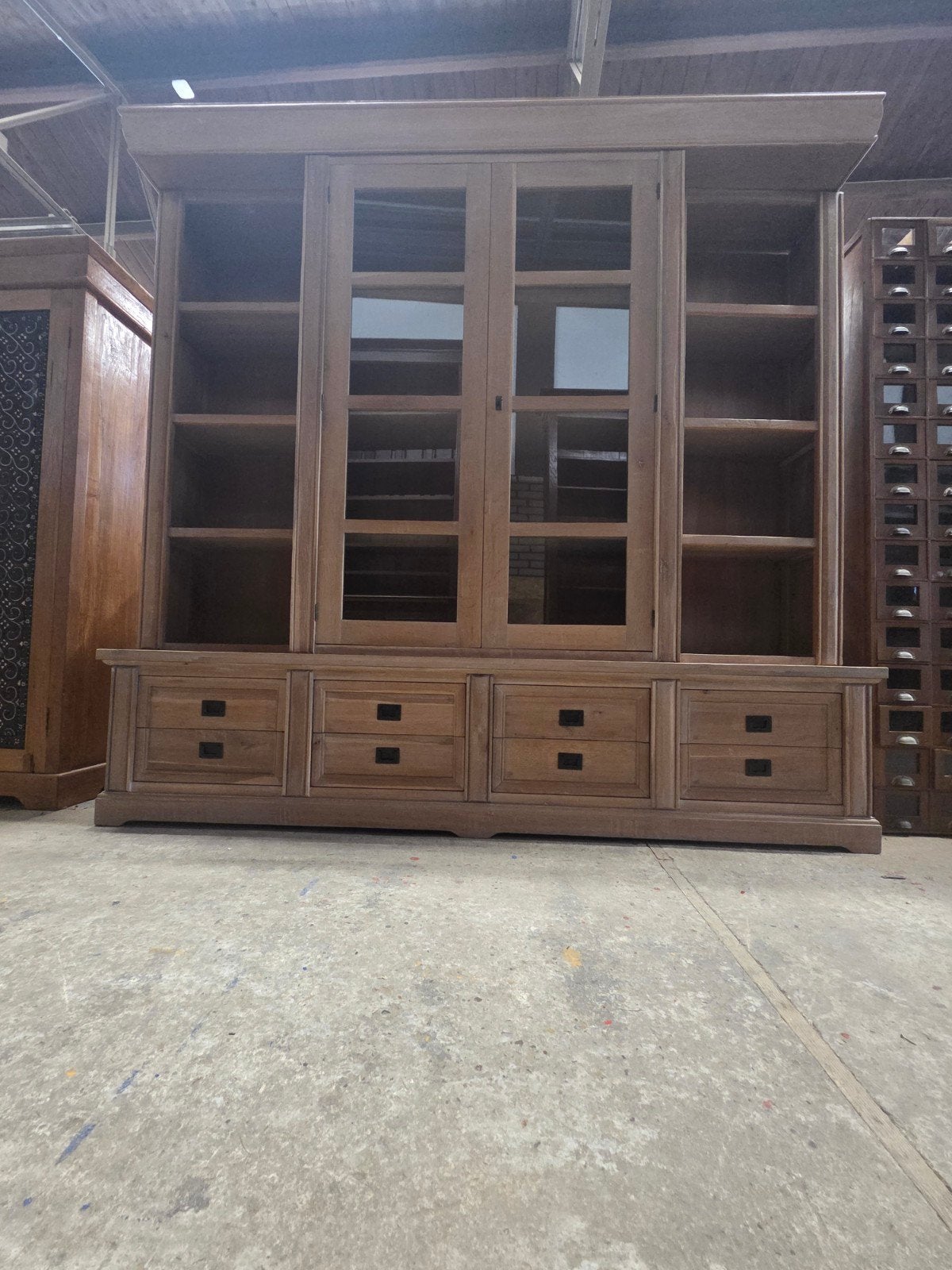 prachtige buffetkast ~ boekenkast ~ wandkast ~ ladekast, Ophalen, Glas, Met deur(en), 200 cm of meer