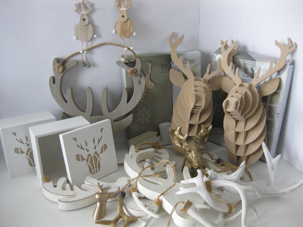 Kerst: Rendier / Eland / Geweien assortiment, Ophalen of Verzenden, Zo goed als nieuw