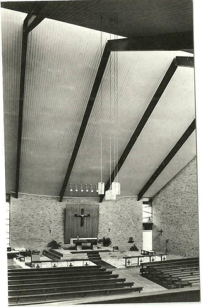 AK Hoonhorst - Interieur Kath. Kerk, Verzenden, 1940 tot 1960, Ongelopen, Overijssel