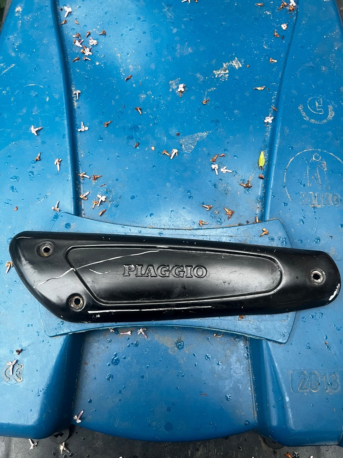 Piaggio pot uitlaat hitteschild 125/180cc, Ophalen of Verzenden, Uitlaat