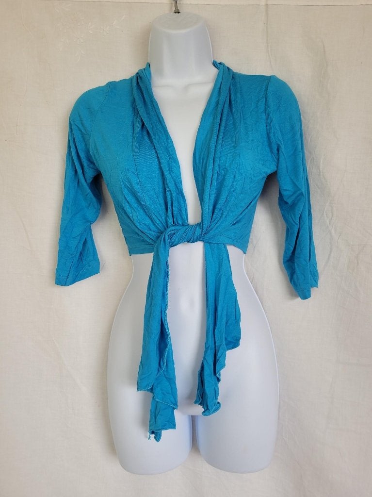 Leuk kort blauw vestje katoen+stretch mt S merk Studio Mo, Kleding | Dames, Blauw, ., Ophalen of Verzenden, Zo goed als nieuw